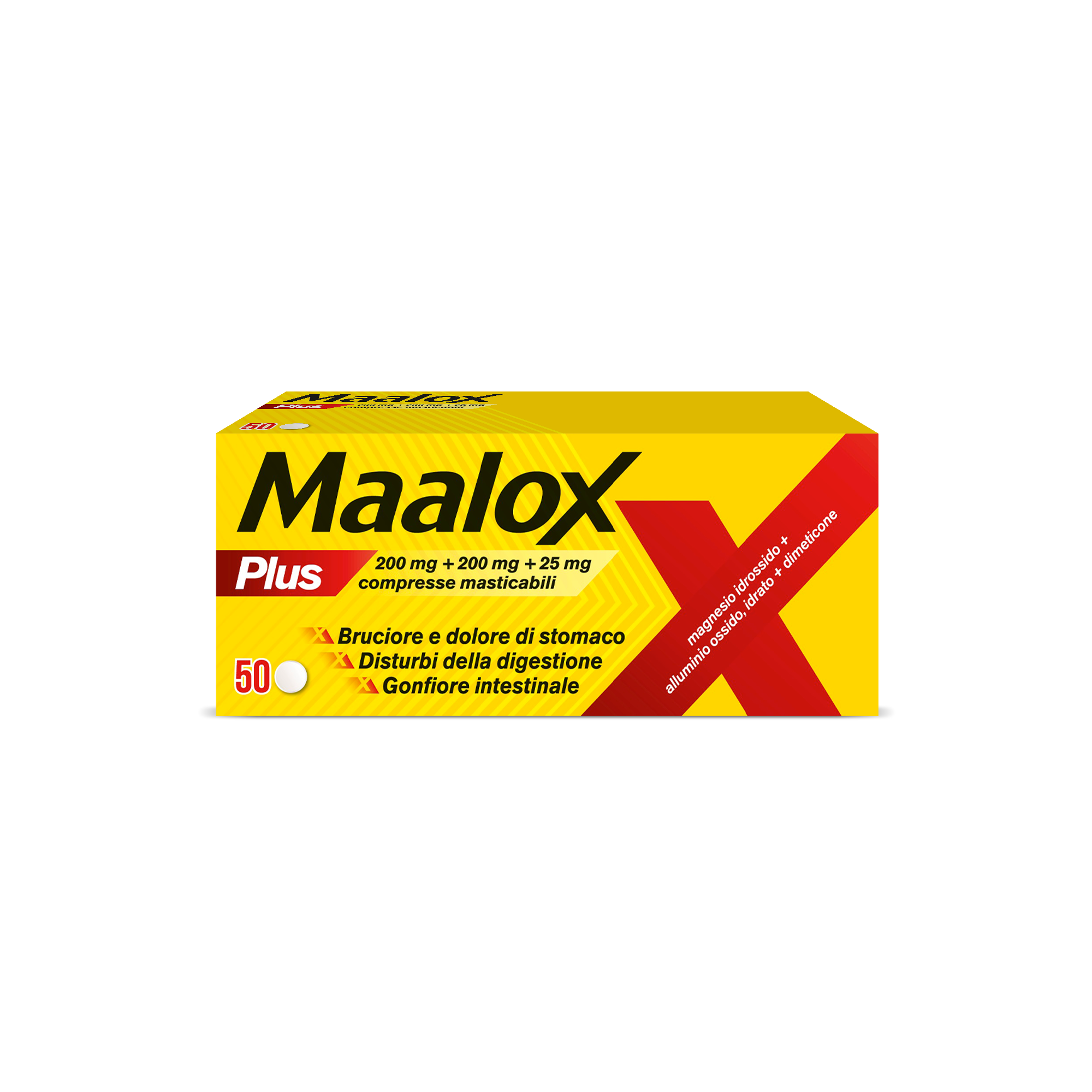 MAALOX PLUS*50CPR MAST - farmacia187.it