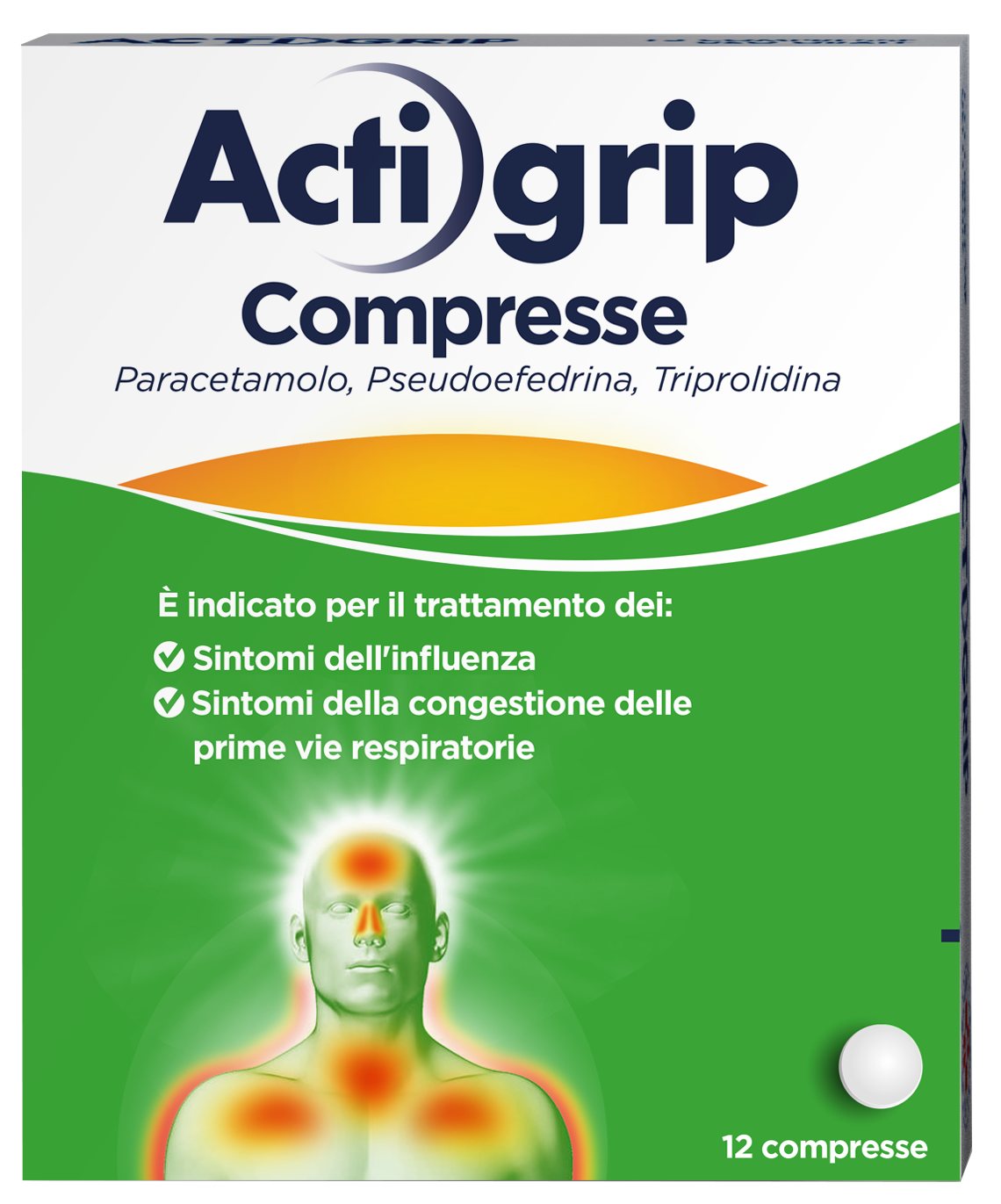 ACTIGRIP*12CPR 2,5+60+500MG - farmacia187.it