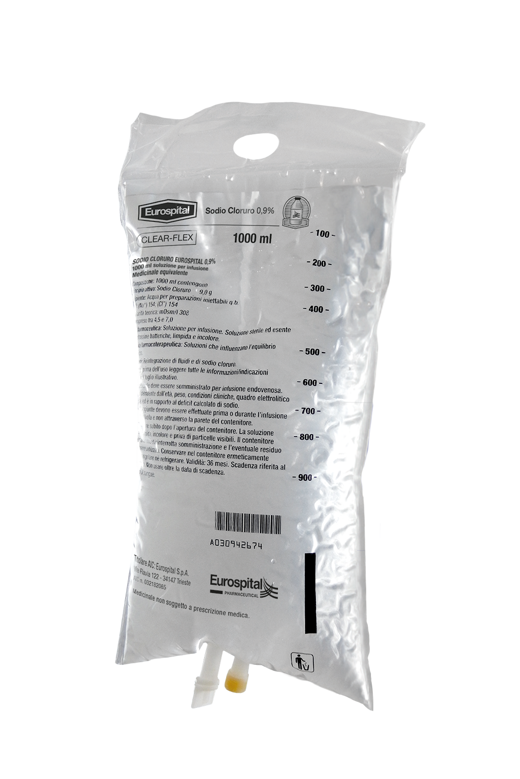 SODIO CLORURO EUROS*0,9%1000ML - farmacia187.it
