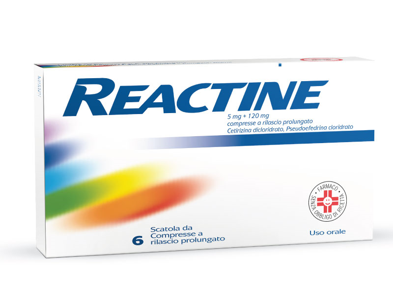 REACTINE*6CPR 5MG+120MG RP - farmacia187.it
