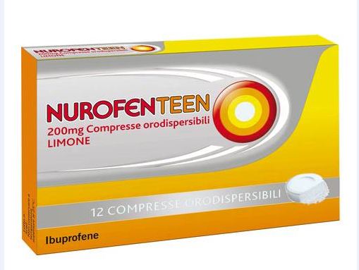NUROFENTEEN - Compresse Orodispersibili Limone 200 mg 12 pezzi - farmacia187.it