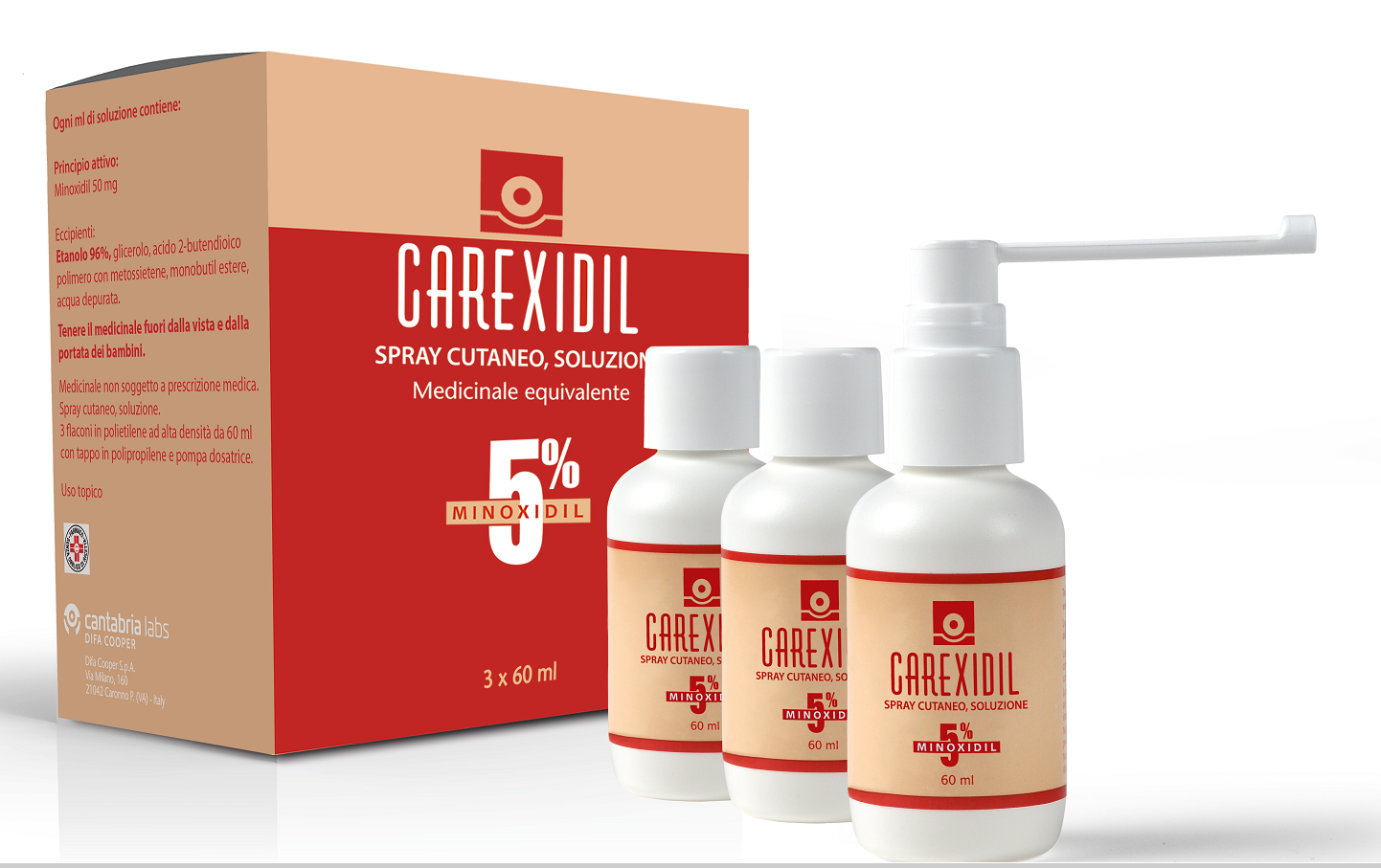 CAREXIDIL*3FL SOLUZ CUT 60ML5% - farmacia187.it