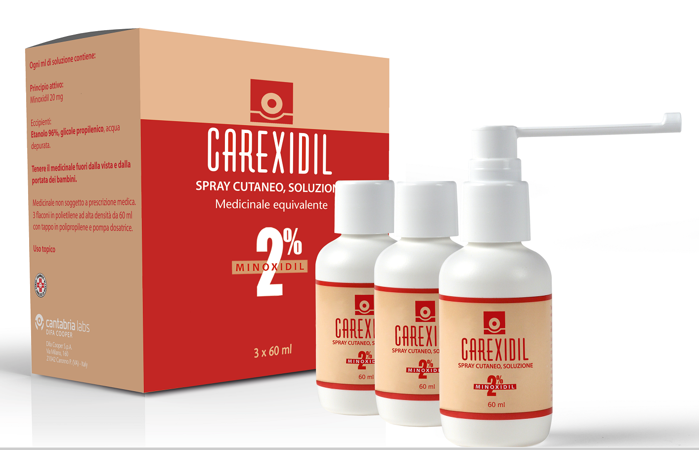 CAREXIDIL*3FL SOLUZ CUT 60ML2% - farmacia187.it