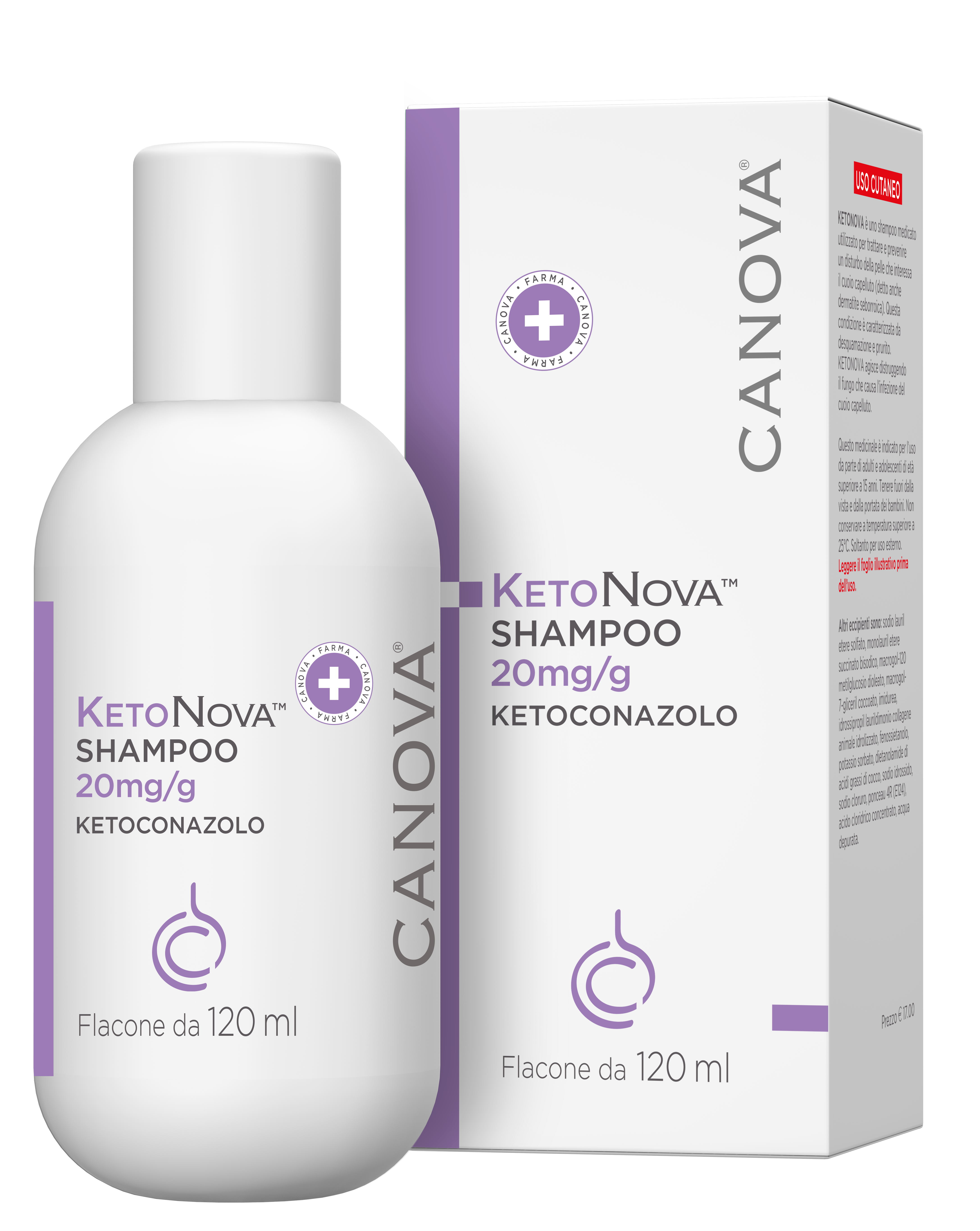 KETONOVA*SHAMPOO 120ML 20MG/G - farmacia187.it