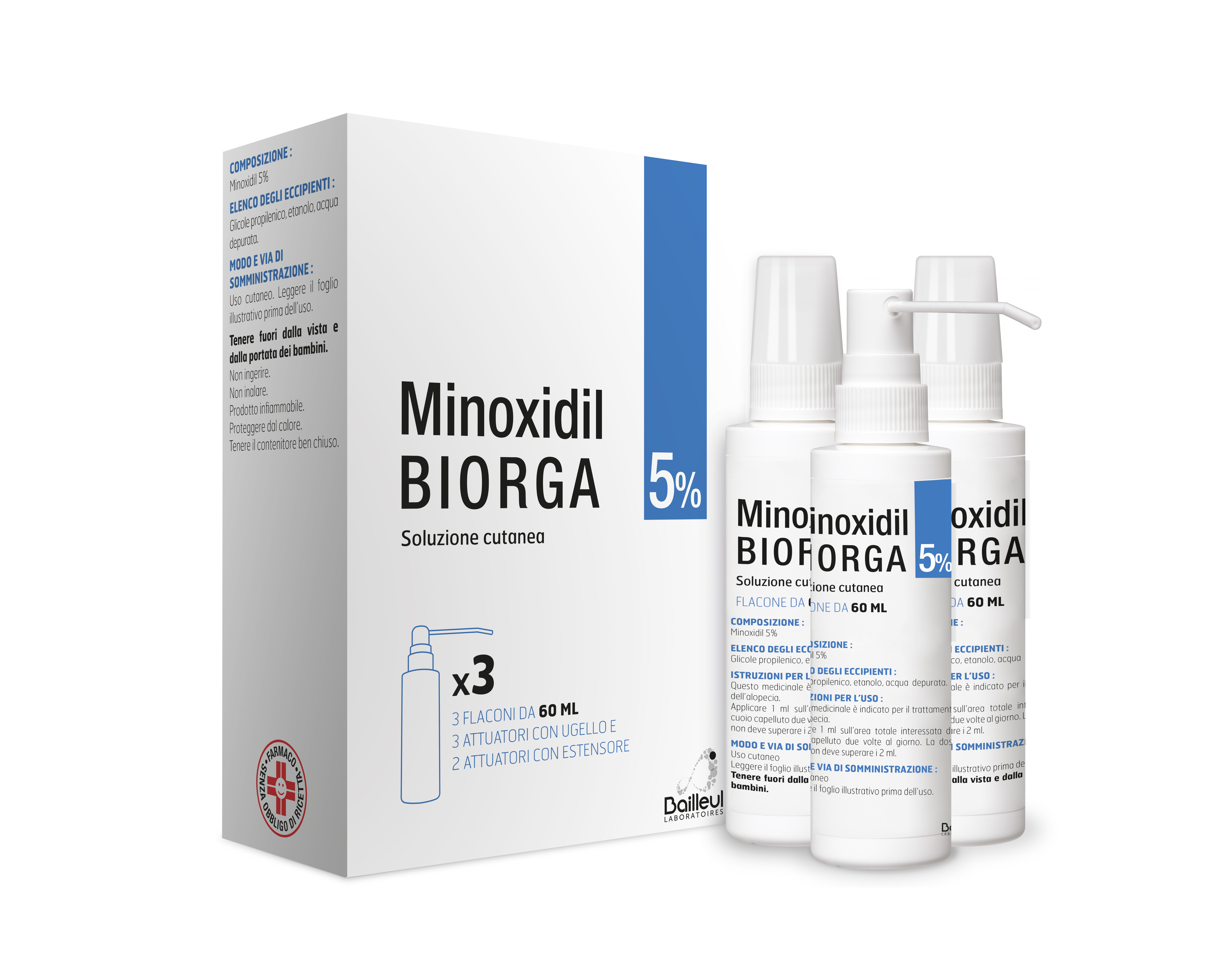MINOXIDIL BIORGA*SOL CUT 3FL5% - farmacia187.it