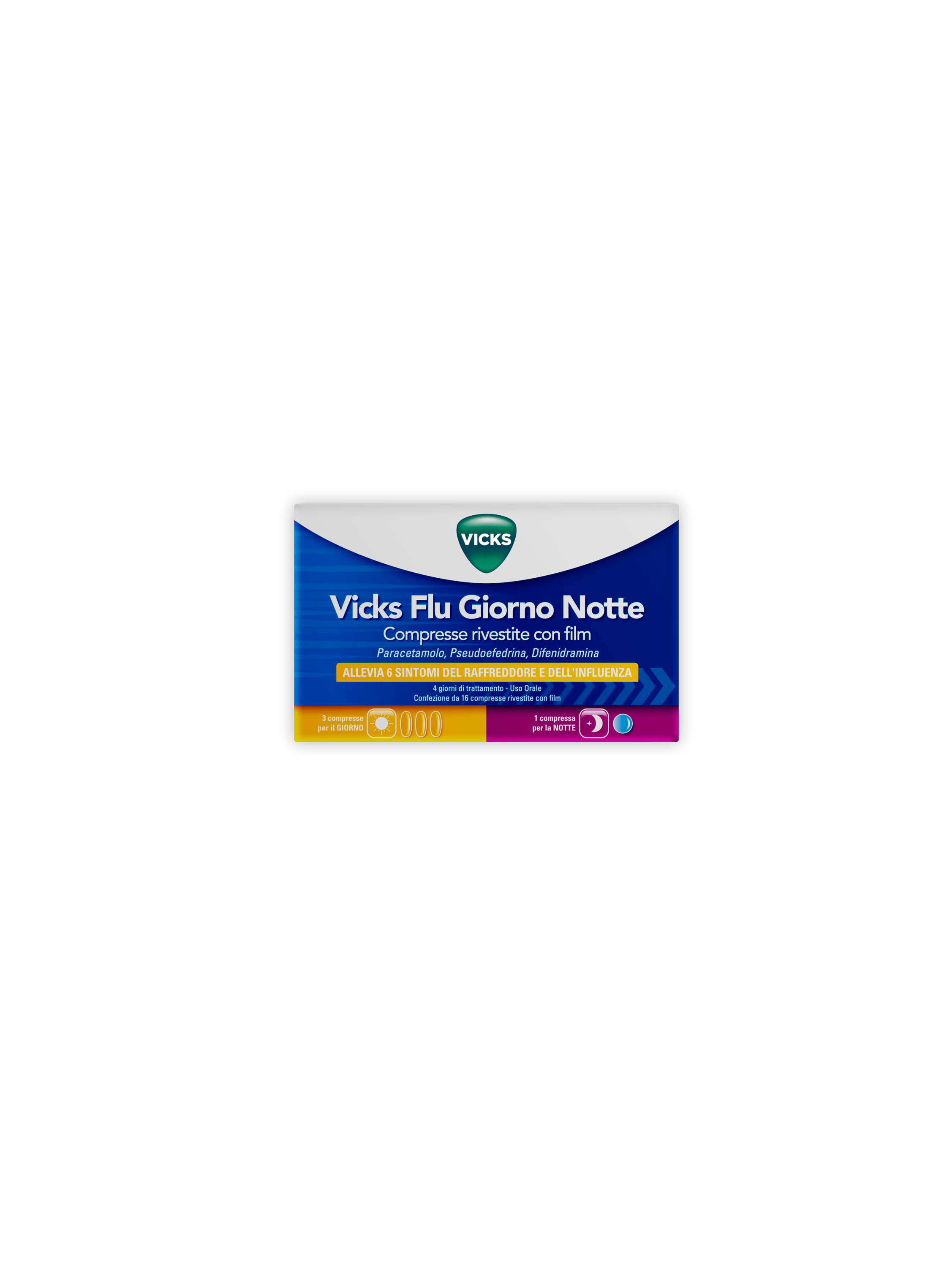 VICKS FLU GIORNO NOTTE*12+4CPR - farmacia187.it