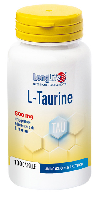 LONGLIFE L-TAURINE 500 MG 100 CAPSULE DI GELATINA DA 6,2 G - farmacia187.it