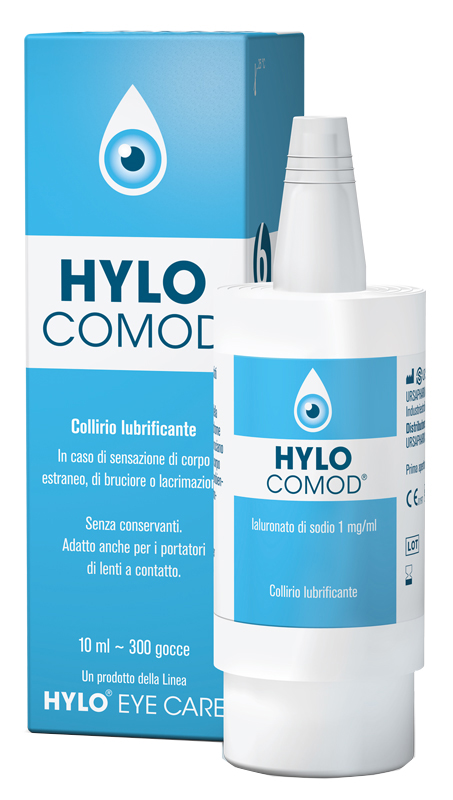 HYLO-COMOD GOCCE OCULARI IALURONATO DI SODIO 0,1%  FLACONCINO 10 ML - farmacia187.it