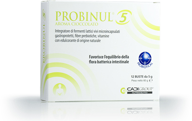 PROBINUL 5 12 BUSTINE 5 G AROMA CIOCCOLATO - farmacia187.it