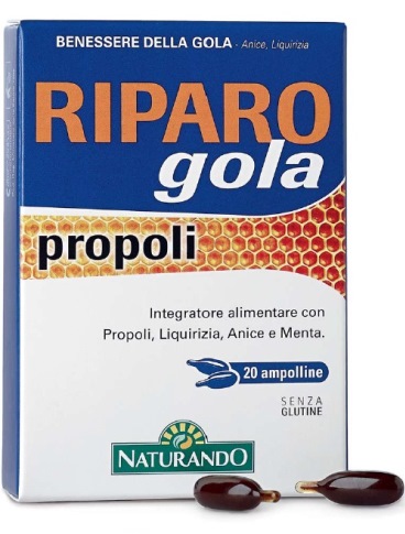 RIPARO GOLA PROPOLI 20 AMPOLLE BEVIBILI - farmacia187.it