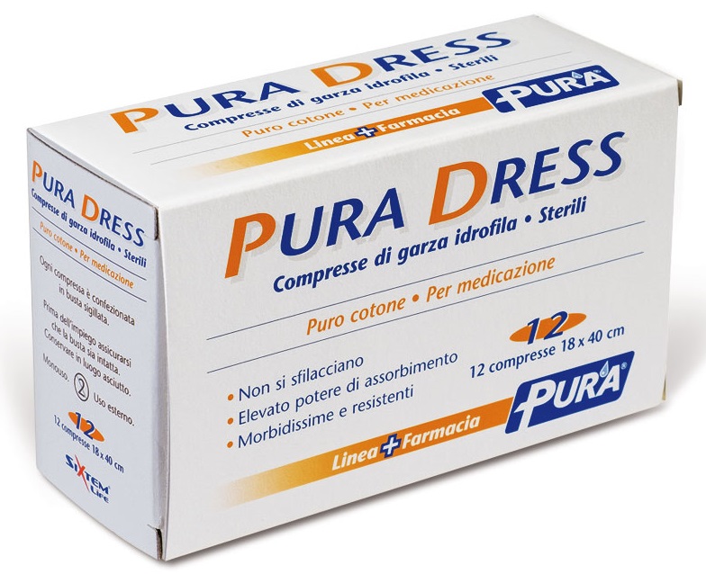 GARZA IN TESSUTO NON TESSUTO PURA SOFT 18X40CM 12 PEZZI - farmacia187.it