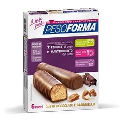 PESOFORMA BARRETTA CIOCCOLATO CARAMELLO 12 X 31 G - farmacia187.it