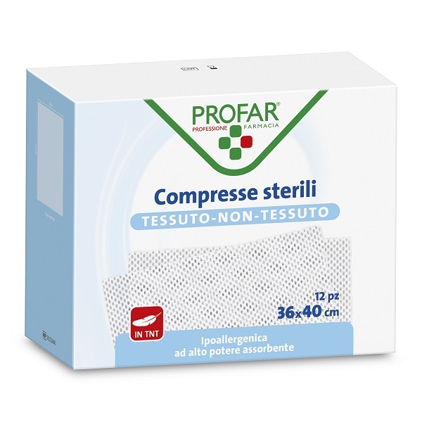 GARZA COMPRESSA TESSUTO NON TESSUTO 36X40 CM PROFAR - farmacia187.it