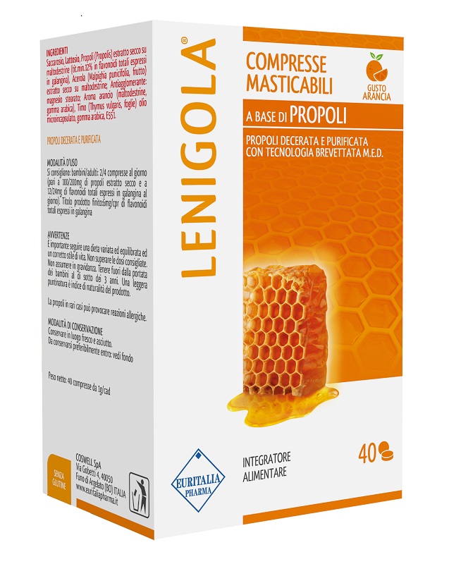 LENIGOLA COMPRESSE MASTICABILI ARANCIA 40 COMPRESSE - farmacia187.it