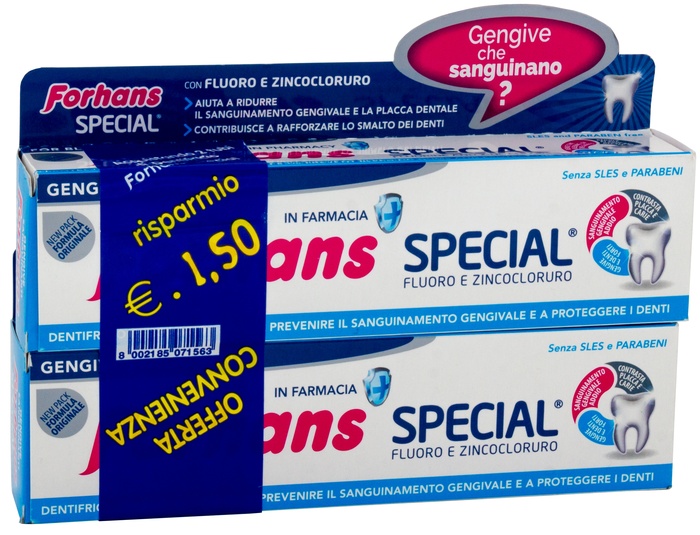 FORHANS SP DENTIF 2X75ML - farmacia187.it