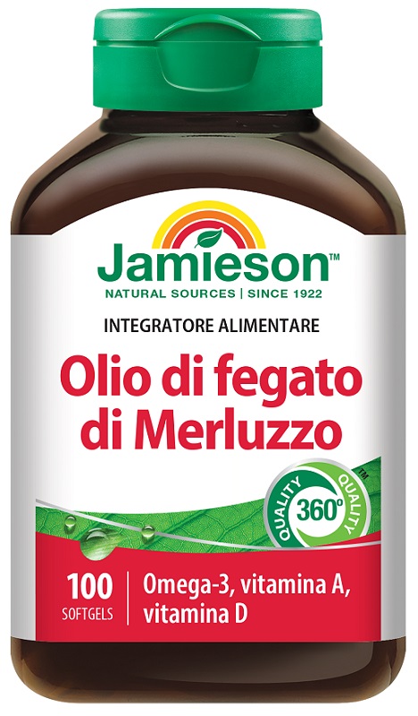 JAMIESON OLIO DI FEGATO DI MERLUZZO 100 PERLE - farmacia187.it
