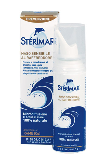 STERIMAR NASO SENSIBILE AL RAFFREDDORE ACQUA DI MARE SPRAY 100 ML - farmacia187.it