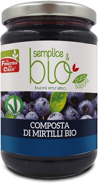 COMPOSTA DI MIRTILLI BIO CON POLPA DI MELA 320 G - farmacia187.it