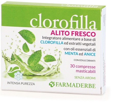 CLOROFILLA BREATH PURIFING 30 COMPRESSE MASTICABILI - farmacia187.it