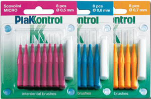 PLAKKONTROL SCOVOLINO CON MANICO MIDI 0,7 8 PEZZI - farmacia187.it