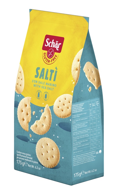 SCHAR SALTI' CRACKER CON SALE MARINO SENZA LATTOSIO 175 G - farmacia187.it