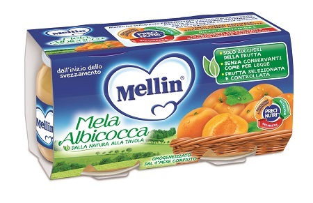 MELLIN OMOGENEIZZATO MELA/ALBICOCCA 100 G 2 PEZZI - farmacia187.it