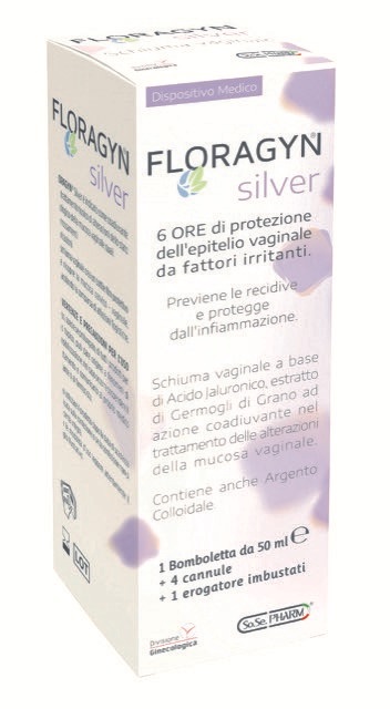 FLORAGYN SILVER SCHIUMA VAGINALE CON ARGENTO COLLOIDALE 50 ML - farmacia187.it