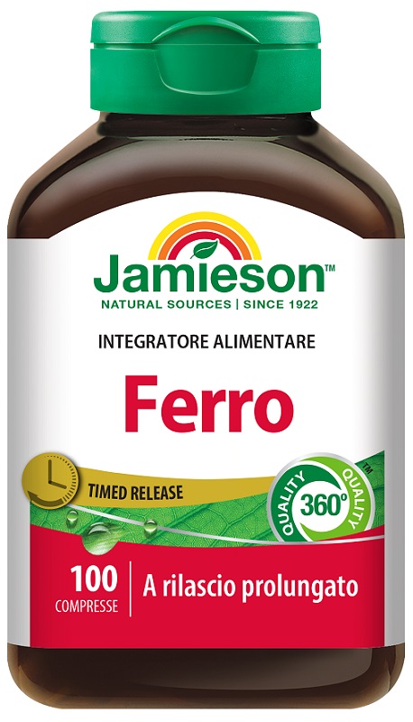 JAMIESON FERRO A RILASCIO PROLUNGATO 100 COMPRESSE - farmacia187.it