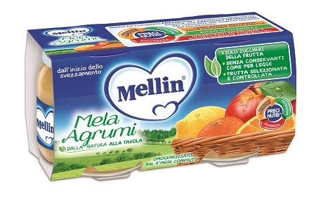 MELLIN OMOGENEIZZATO MELA AGRUMI 100 G 2 PEZZI - farmacia187.it