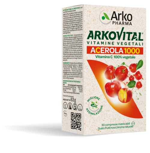 ARKOVITAL ACEROLA 1000 30 COMPRESSE MASTICABILI - farmacia187.it