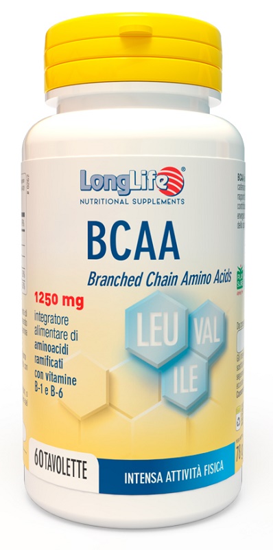 LONGLIFE BCAA 1250 MG 60 TAVOLETTE - farmacia187.it
