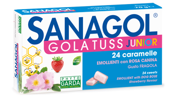 SANAGOL GOLA TUSS JUNIOR FRAGOLA 24 CARAMELLE - farmacia187.it