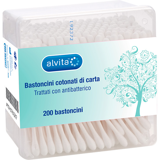 ALVITA BASTONCINI COTONATI DI CARTA 200 PEZZI - farmacia187.it