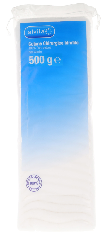 COTONE CHIRURGICO IDROFILO ALVITA 100% PURO COTONE 500 G - farmacia187.it