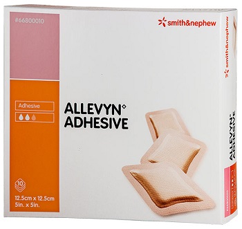 MEDICAZIONE IDROCELLULARE STERILE ALTAMENTE ASSORBENTE ADESIVA IN SCHIUMA DI POLIURETANO 12,5X12,5CM 10 PEZZI - farmacia187.it