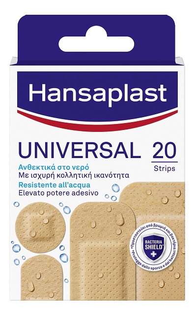 CEROTTO HANSAPLAST UNIVERSAL RESISTENTE ALL'ACQUA 4 FORME ASSORTITE 20 PEZZI - farmacia187.it