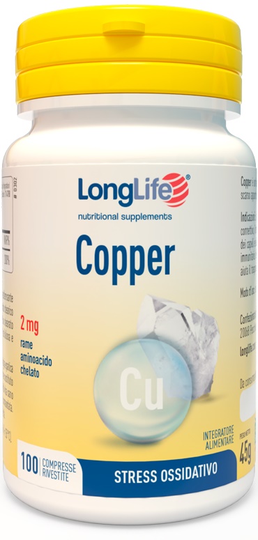 LONGLIFE COPPER 2 MG 100 COMPRESSE - farmacia187.it