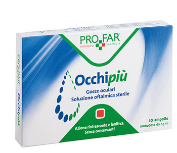 OCCHIPIU' GOCCE OCULARI RINFRESCANTI 10 FL DA 0,5 ML PROFAR - farmacia187.it
