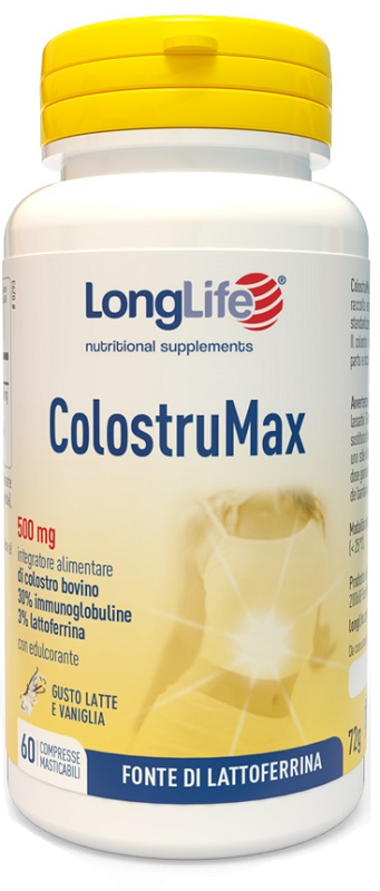 LONGLIFE COLOSTRUMAX 60 COMPRESSE MASTICABILI - farmacia187.it