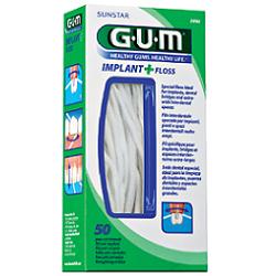 GUM IMPLANT + FLOSS FILO INTERDENTALE 50 PEZZI - farmacia187.it