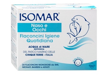 ISOMAR SOLUZIONE ISOTONICA ACQUA MARE IGIENE QUOTIDIANA 24 FLACONCINI MONODOSE 5 ML - farmacia187.it