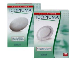 ICOPIUMA GARZA COMPRESSA OCULARE DI COTONE 10 PEZZI - farmacia187.it
