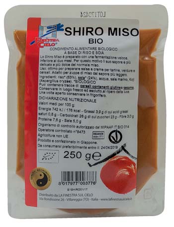SHIRO MISO BIANCO DOLCE BIO 250 G - farmacia187.it