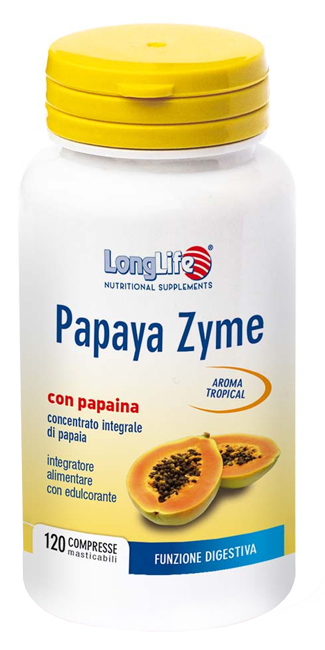 LONGLIFE PAPAYA ZYME 120 COMPRESSE MASTICABILI - farmacia187.it