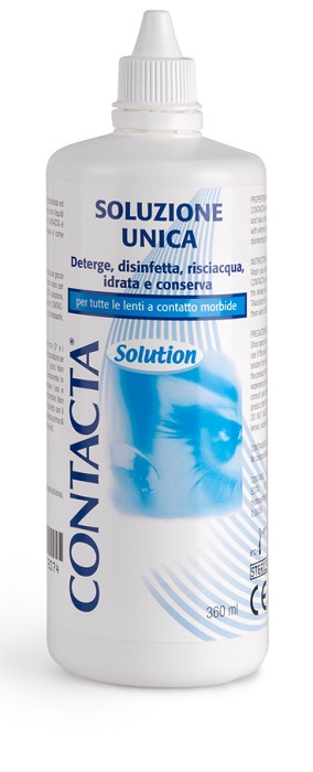SOLUZIONE UNICA ISOTONICA PER LENTI A CONTATTO CONTACTA DA 360 ML - farmacia187.it