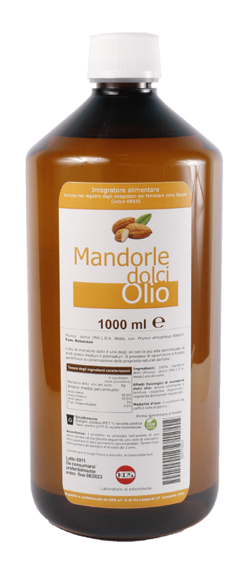 MANDORLE DOLCI OLIO 1000 ML - farmacia187.it