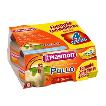 PLASMON OMOGENEIZZATO POLLO CON GIFT 4 X 80 G - farmacia187.it