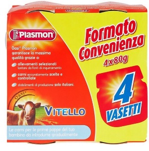 PLASMON OMOGENEIZZATO VITELLO 4 X 80 G - farmacia187.it