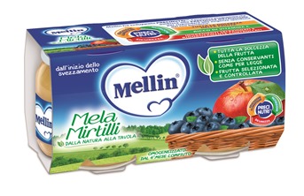 MELLIN OMOGENEIZZATO MELA MIRTILLO 100 G 2 PEZZI - farmacia187.it
