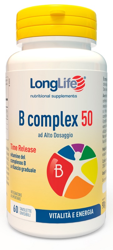 LONGLIFE B COMPLEX 50 RILASCIO GRADUALE 60 TAVOLETTE DIVISIBILI - farmacia187.it